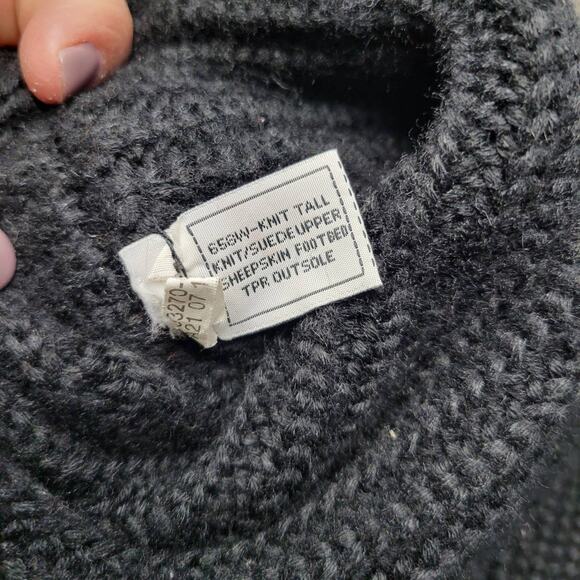 Bearpaw Knit Tall Wool/Acrylic Blend Black Boots 656W Knit Tall Women's US 7 - Picture 10 of 11